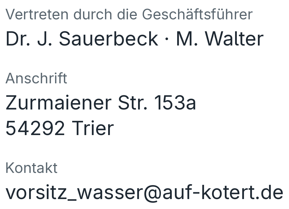 Kontakt- und Anschriftsangaben der Geschäftsführung (als Grafik dargestellt)